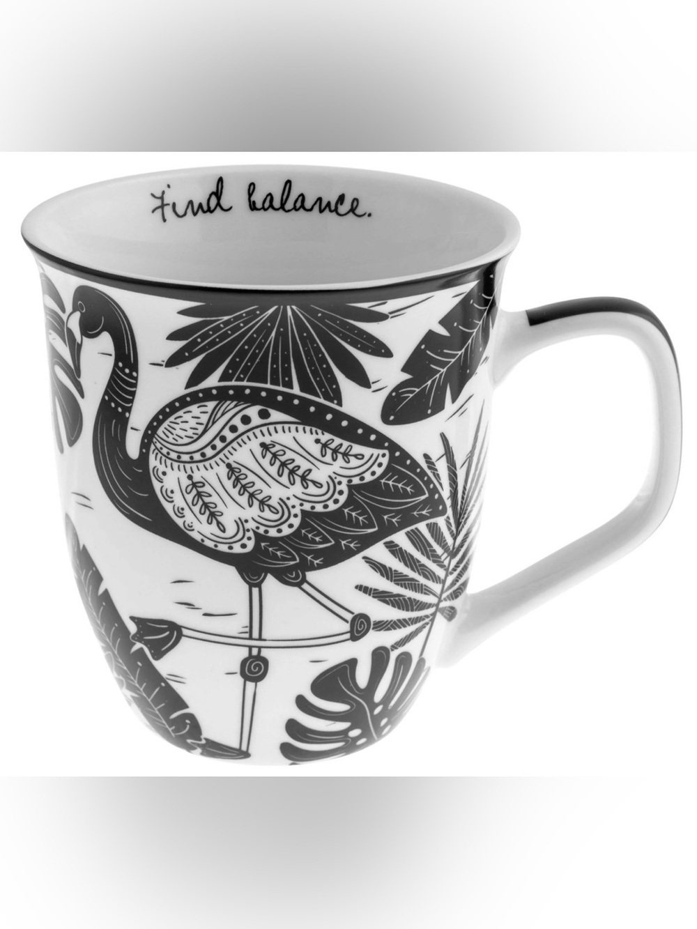Karma Flamingo Hobo Coffee Tea Mug Cup NEW WITH TAGS “Find Balance” - Picture 13 of 13